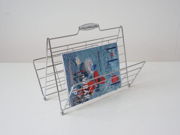 1980’s retro, chrome magazine rack