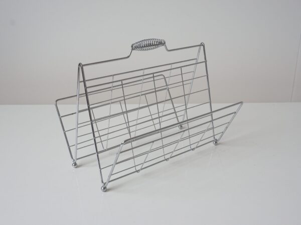 1980’s retro, chrome magazine rack