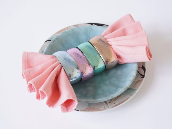 Set of 4 colored napkin rings