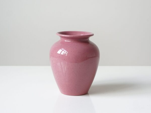 Glazed pink ceramic West Germany vase