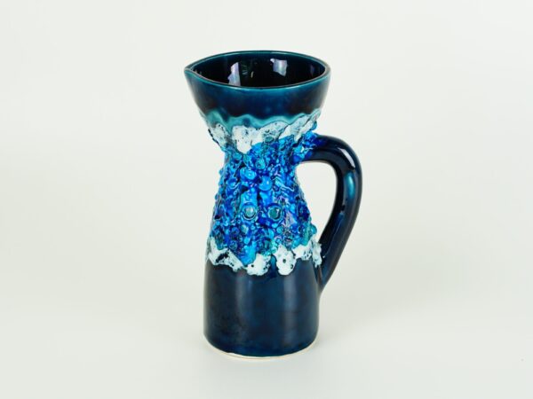 Ceramic Blue West Germany Lava Jug.