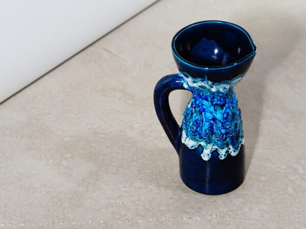 Ceramic Blue West Germany Lava Jug.